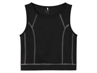 Name It sporttop sort med kontrastsyninger